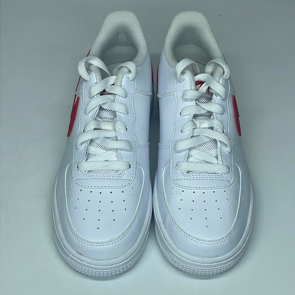 Youth Nike Air Force 1 GS White University Red DR7970-100 - Picture 4 of 4